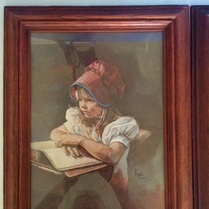 Home Interiors Wall Decor 2 Vintage Pioneer Boy Girl Wall Hangings Poshmark